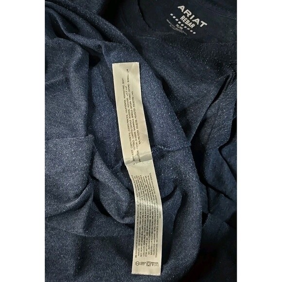 Ariat Rebar T-Shirt Pocket 105037, Men's Sz XL, Blue - Picture 9 of 9